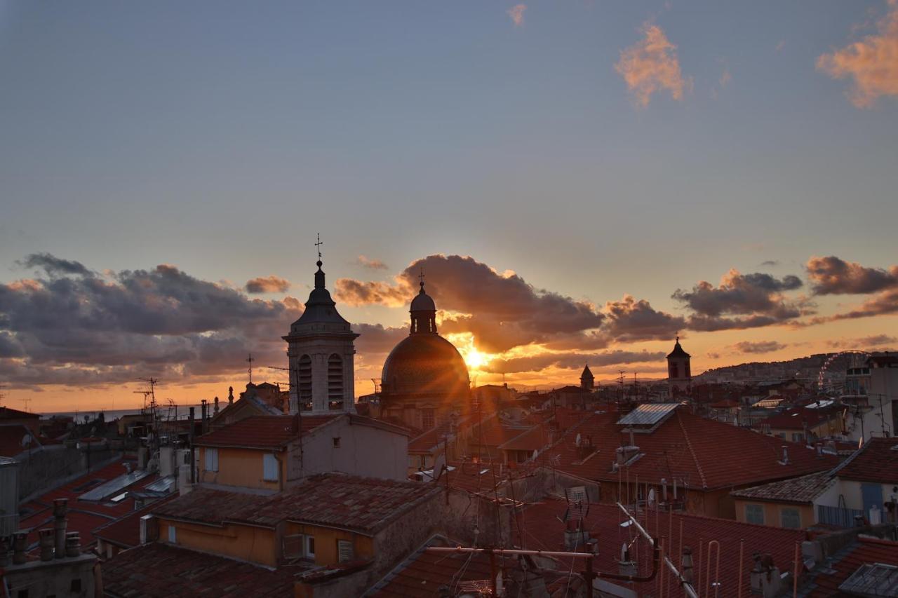 Appartamento Cocoon Loft - Magnifique Loft Sous Toit, Refait A Neuf, Vues Splendides, Clim, Wifi Nizza Esterno foto