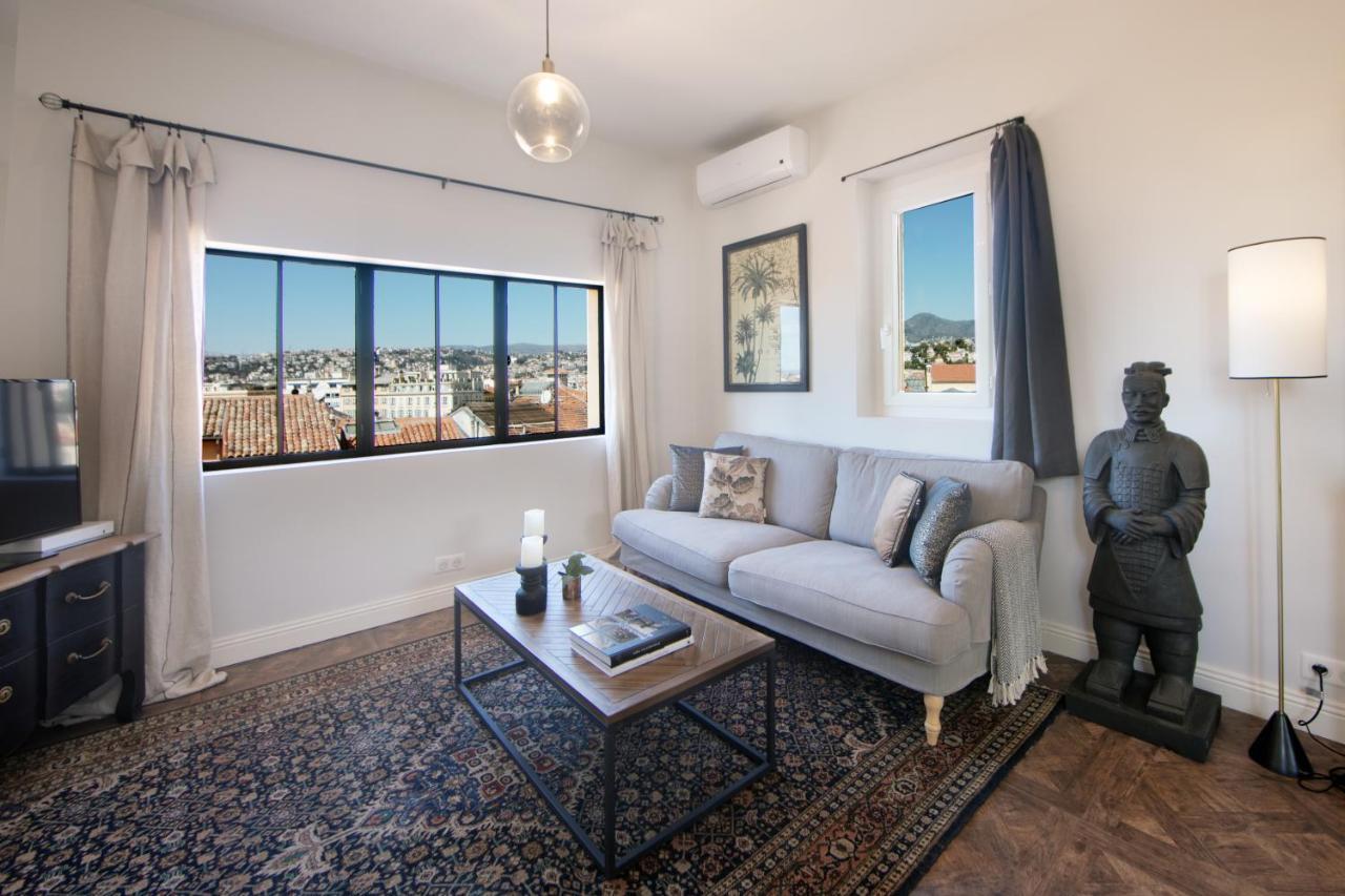 Appartamento Cocoon Loft - Magnifique Loft Sous Toit, Refait A Neuf, Vues Splendides, Clim, Wifi Nizza Esterno foto