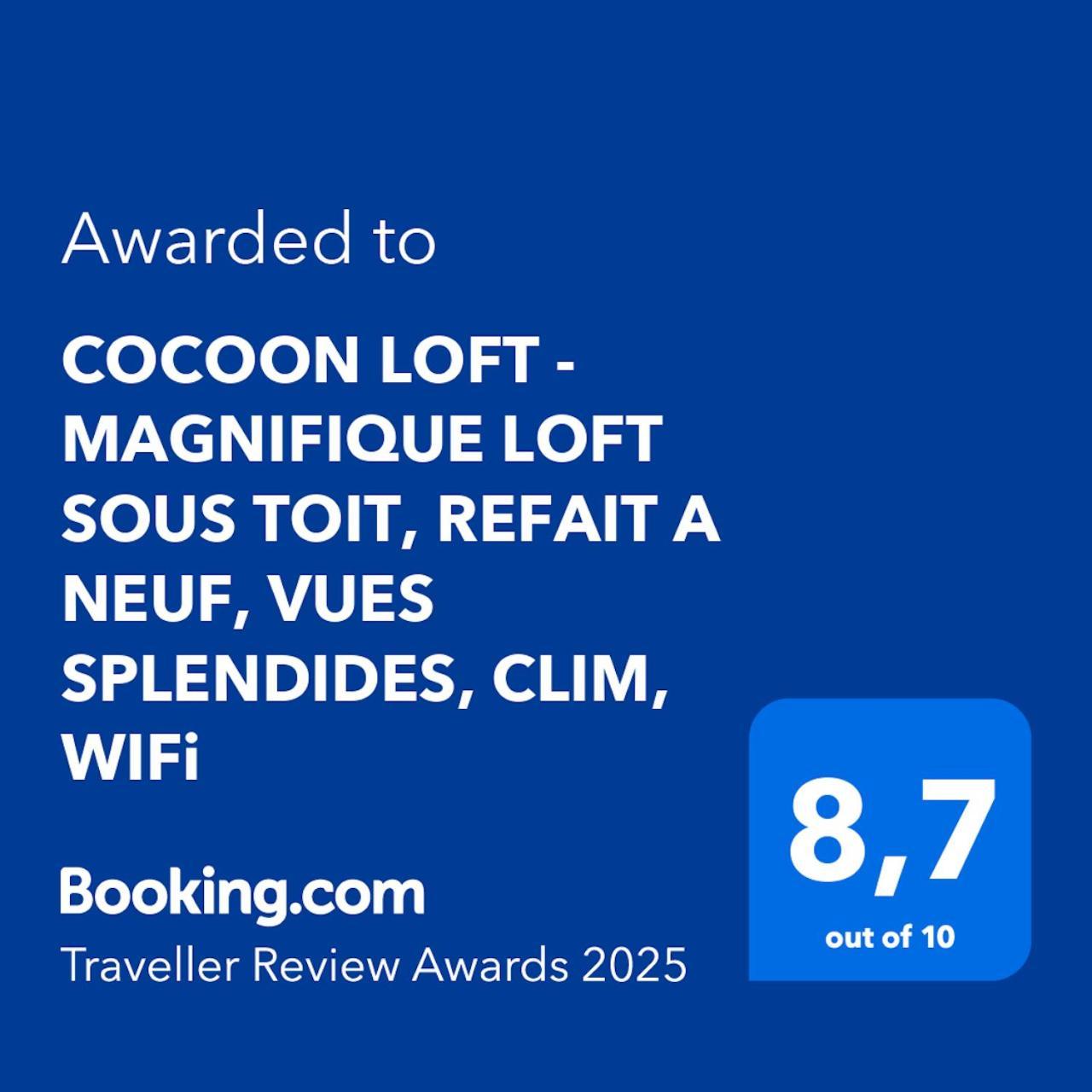 Appartamento Cocoon Loft - Magnifique Loft Sous Toit, Refait A Neuf, Vues Splendides, Clim, Wifi Nizza Esterno foto